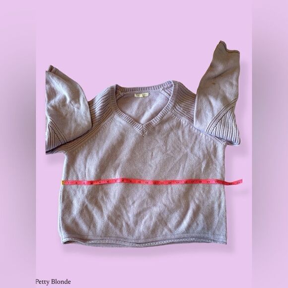 Copper key med lavender cozy soft knit vneck sweater pastel spring summer vibe - Picture 5 of 9